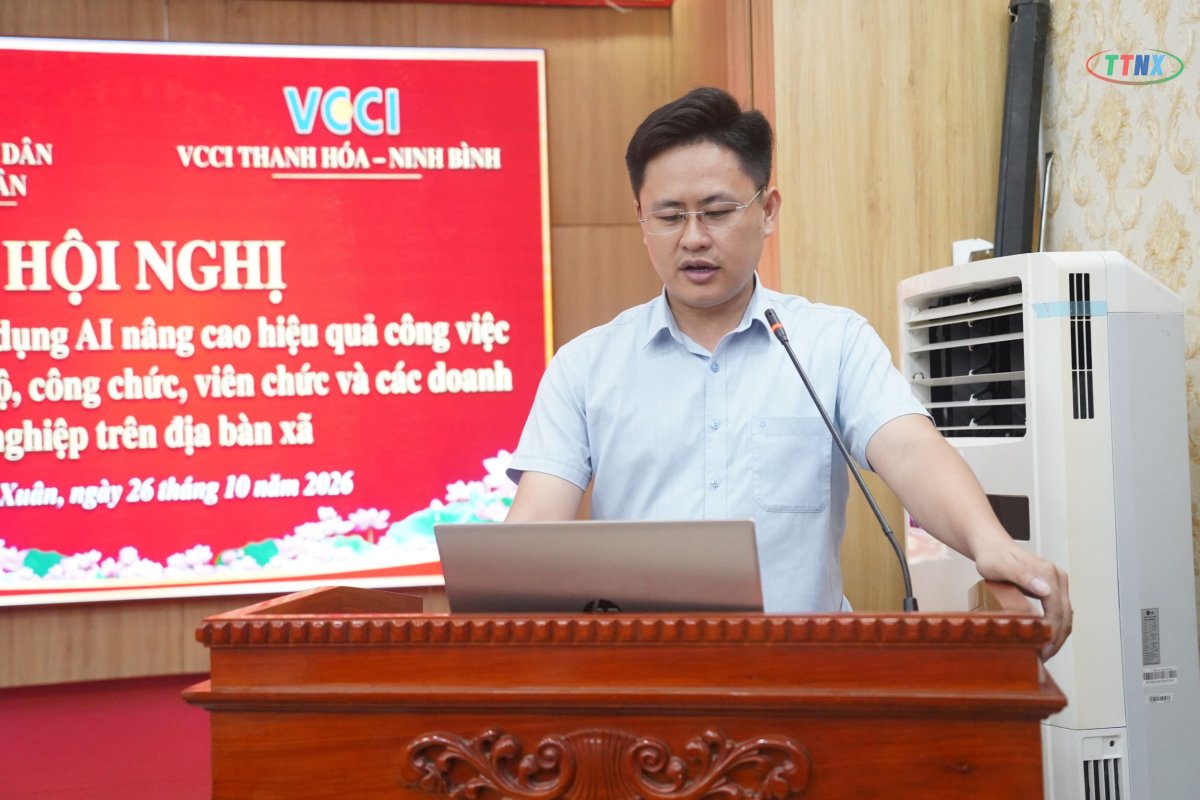 Trung tâm cung ứng dịch vụ công xã Như Xuân tổ chức chương trình tập huấn ứng dụng AI nâng cao hiệu quả công việc